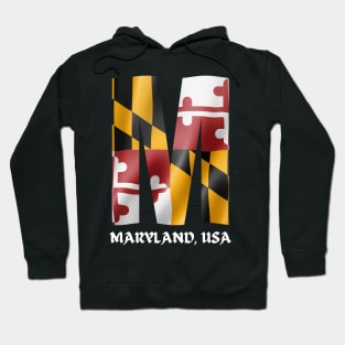 MARYLAND STATE FLAG AND MARYLAND M DESIGN Hoodie